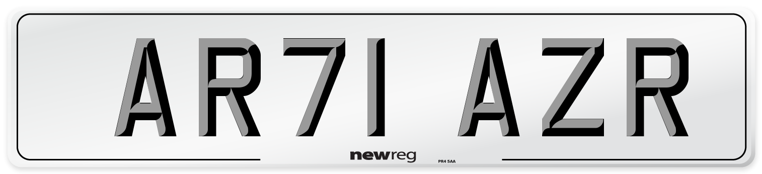 AR71 AZR Number Plate from New Reg